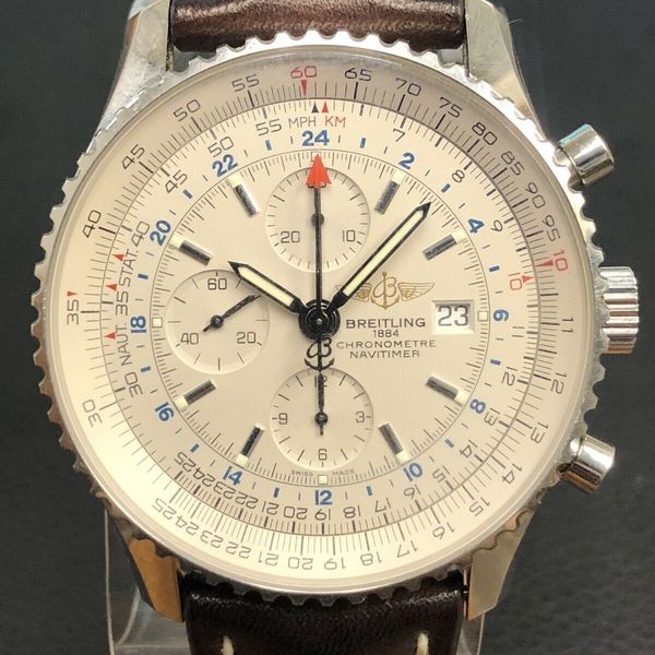 Breitling Navitimer World 46mm Stainless Steel Chronometer Wristwatch 4322 Watchcharts