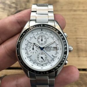 CASIO EDIFICE CHRONOGRAPH TACHYMETER WATCH EF 503 DW White Speedmaster Homage WatchCharts Marketplace