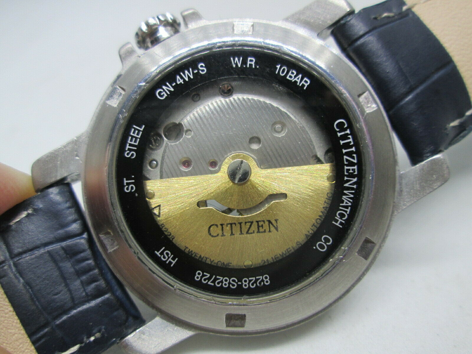 CITIZEN 8228-S82728 10BAR SEMI SKELETON STAINLESS STEEL