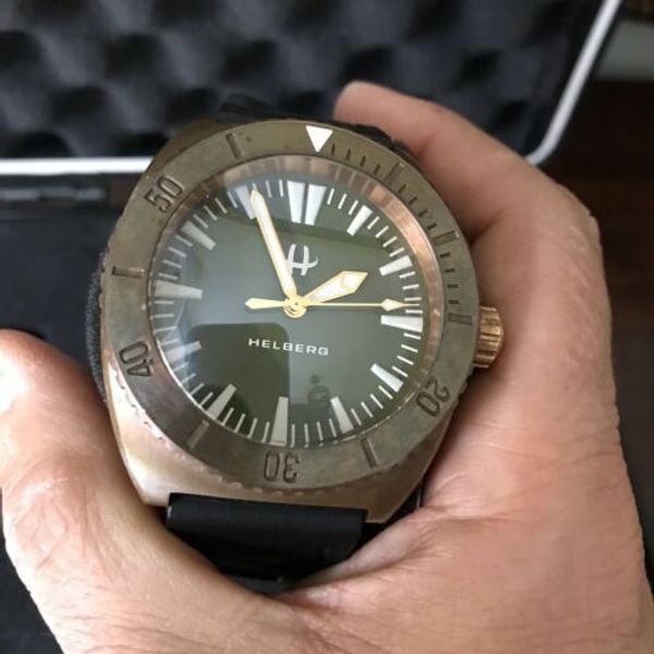 kalender erektion pad H2O Helberg CH6 Bronze 1000m Diver Green Dial Patina 45mm Automatic Watch  Mint | WatchCharts
