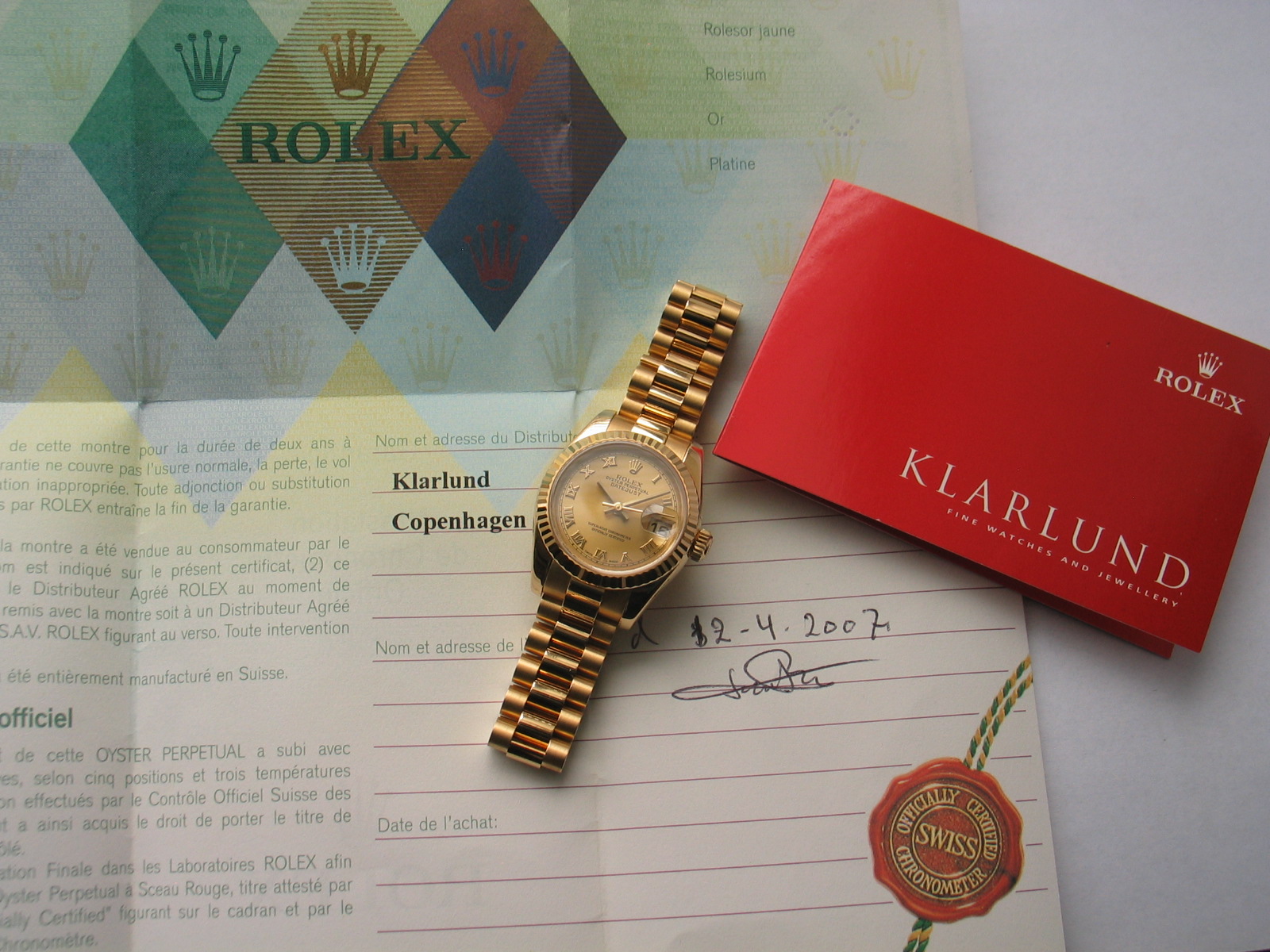 FS Rolex Lady 18k Datejust president ref. 179178 7500 eur