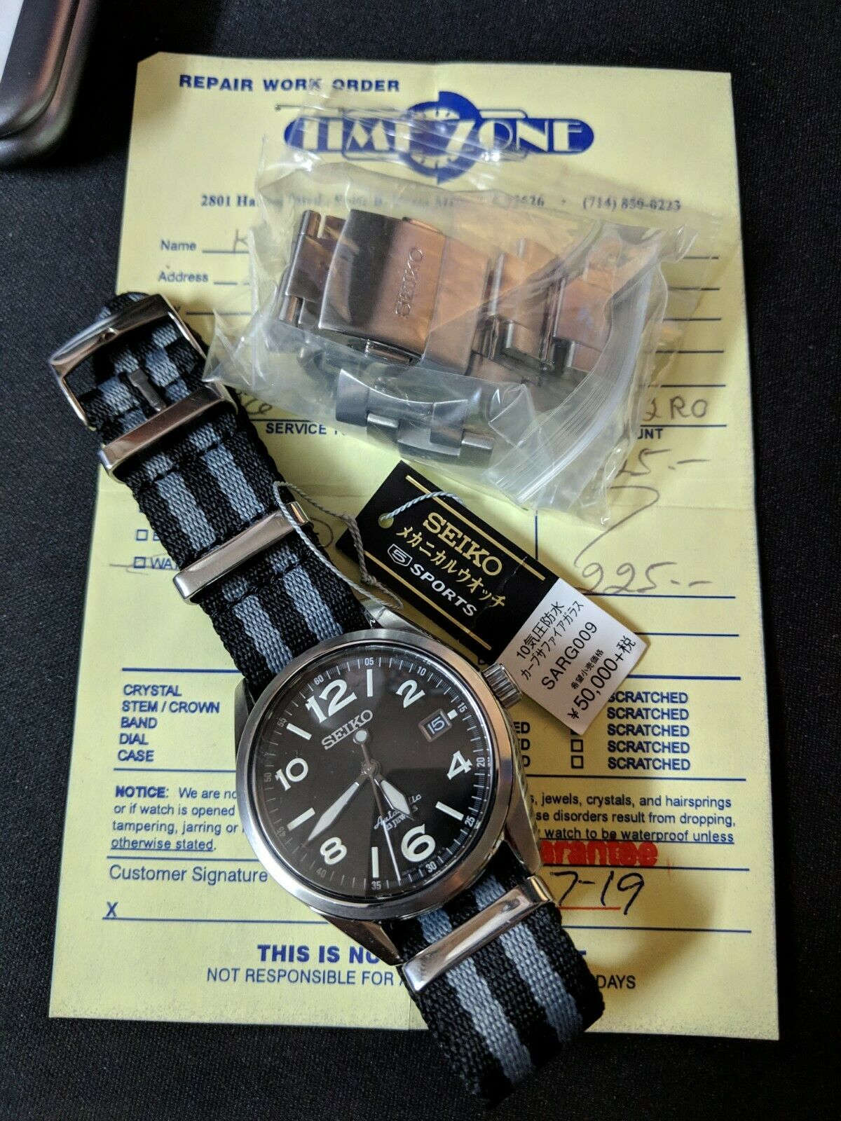 SEIKO SARG009, original bracelet plus Nato strap 