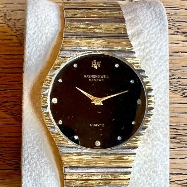 Montre Raymond Weil Toccata 18K Or Jaune - Occasion - Cadran Blanc, Quartz, étanche 30m - Réf. 5393-STP-00308
