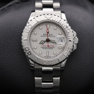 achan　0205 Rolex Yacht Master Lady Stainless Steel Watch Platinum Dial