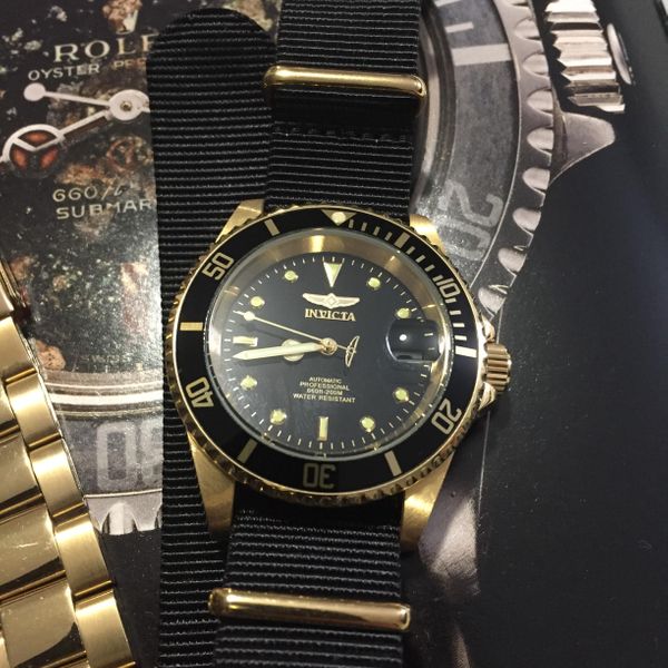 Invicta sub with new nato and stock bracelet | WatchCharts Marketplace