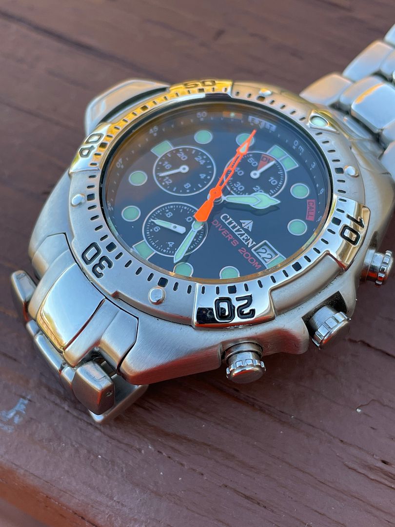 CITIZEN　PROMASTER　3740−H15068　腕時計　ジャンク Vintage Citizen Promaster Aqualand 3740-H15068 Chronograph