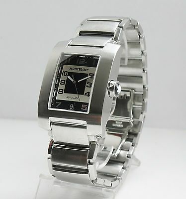 MONTBLANC SS PROFILE XL SQUARE FACE AUTOMATIC WATCH 7058 BRACELET