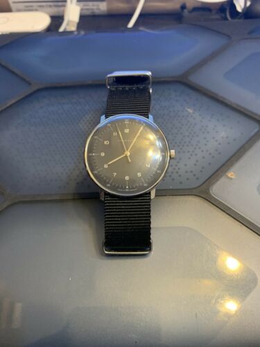 Junghans 041 4818.00 Max Bill 38mm Case Quartz Gray Felt Strap