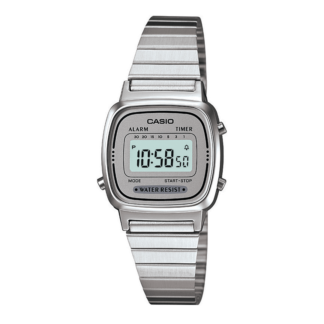 Amazon.com: Casio Men's Classic Digital Stainless Steel Bracelet Watch,  with Alarm and Stopwatch, and Auto Calender Features, with a Adjustable  Clasp Lock, Water Resistant : Clothing, Shoes & Jewelry