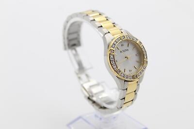 Bulova 98R236 Two Tone Stainless Steel Diamond Accented Ladies Wristwatch WatchCharts