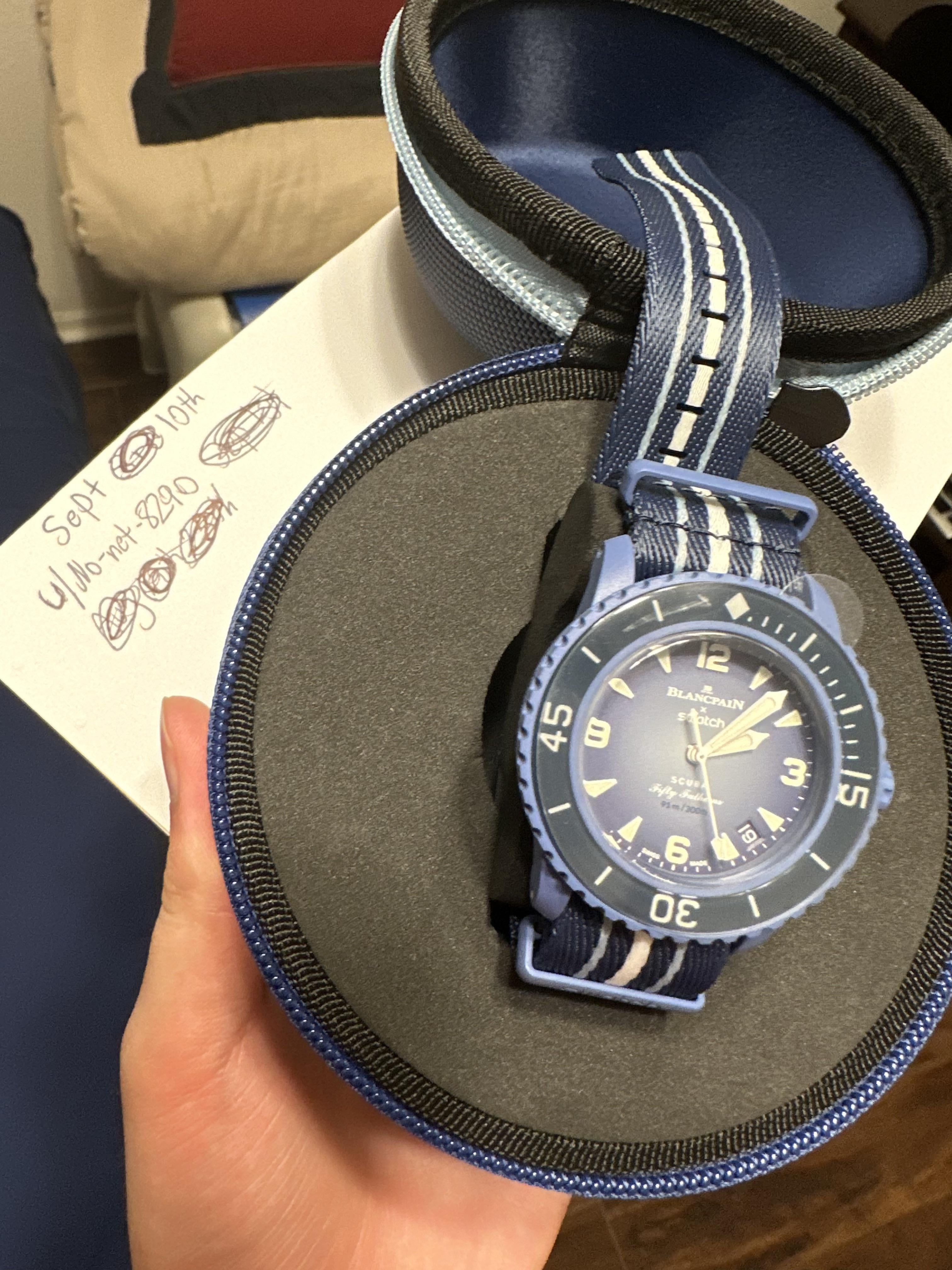 WTS Blancpain X Swatch Fifty Fathoms Atlantic RETAIL