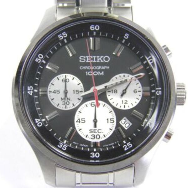Mens Seiko Chronograph 4T53-00B0 stainless steel quartz wrist watch |  WatchCharts