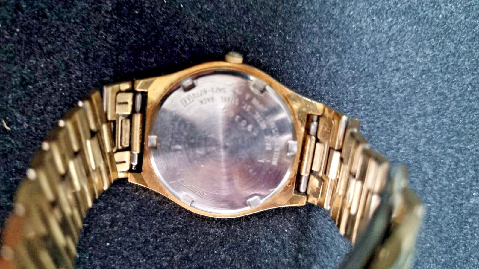 Vintage Seiko 5H23-6270 Men's Gold Tone Analog Quartz Watch