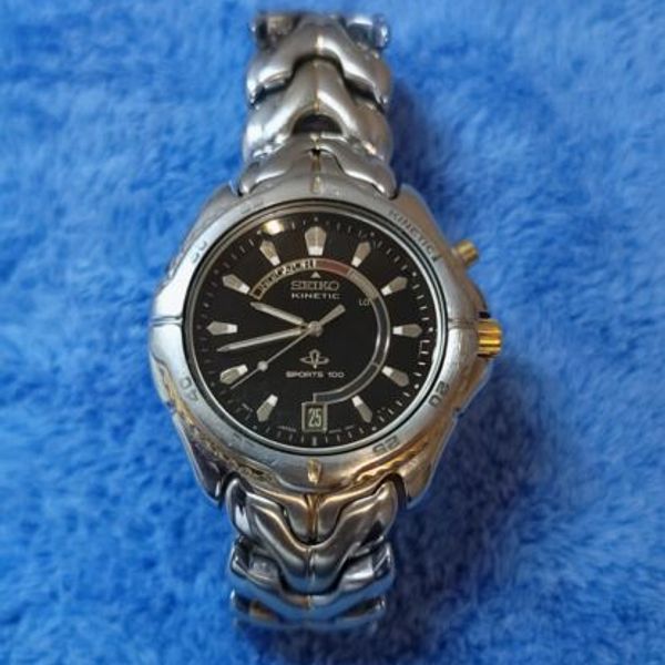 Vintage Watch Seiko Kinetic Sports 100 5M42-0B09 