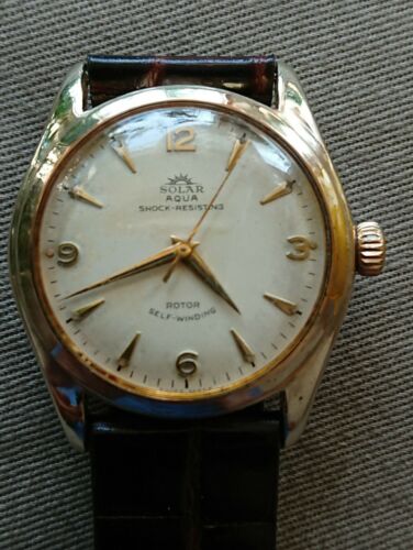 Vintage Eaton Solar Aqua Tudor 7808 Automatic Watch 10K Gold