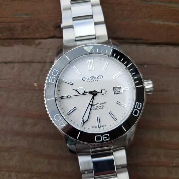 [WTS] Christopher Ward C60 Trident 600 43mm White Dial w/Ceramic Bezel ...