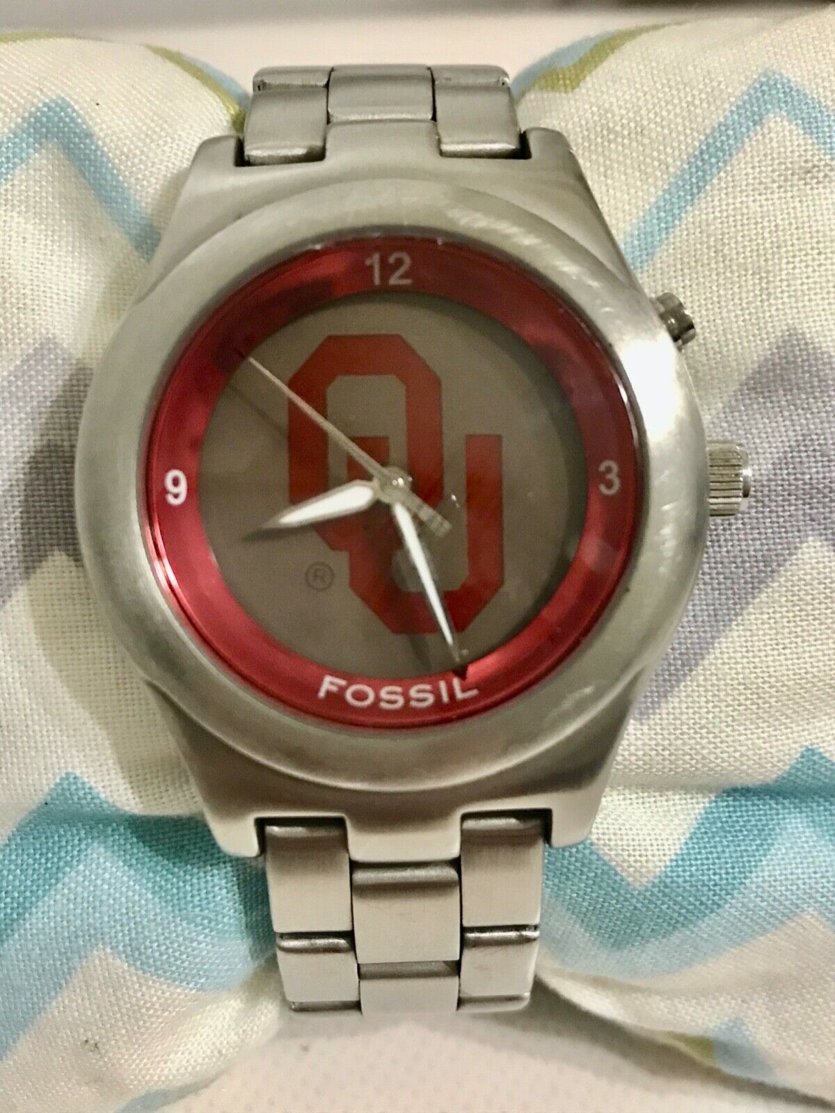 Fossil Kaleido Oklahoma State Womens Watch 28mm Orange Black 50M New Battery 6\