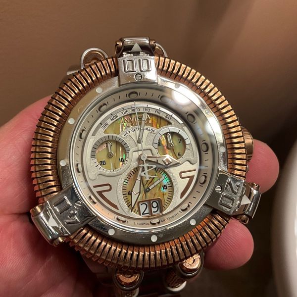 INVICTA SWISS KING PYTHON MODEL 39735 MOP ACCENTS RETROGRADE DAY WEEK ...