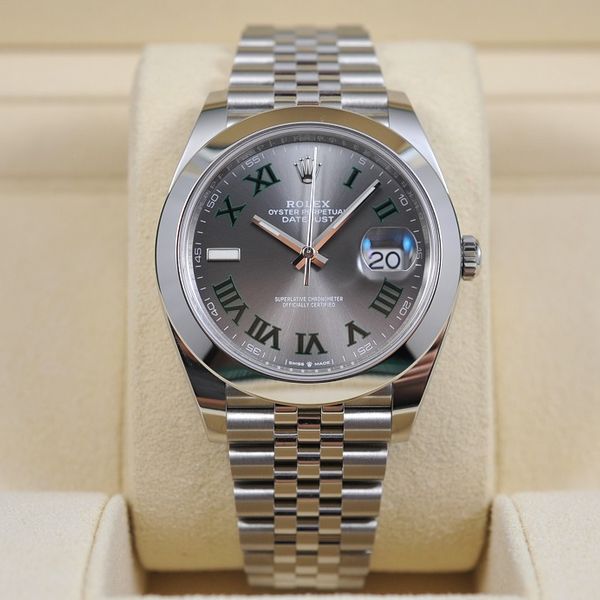 FS: Rolex Datejust (DJ41) 126300 Green Slate (Wimbledon) Jubilee - Box ...