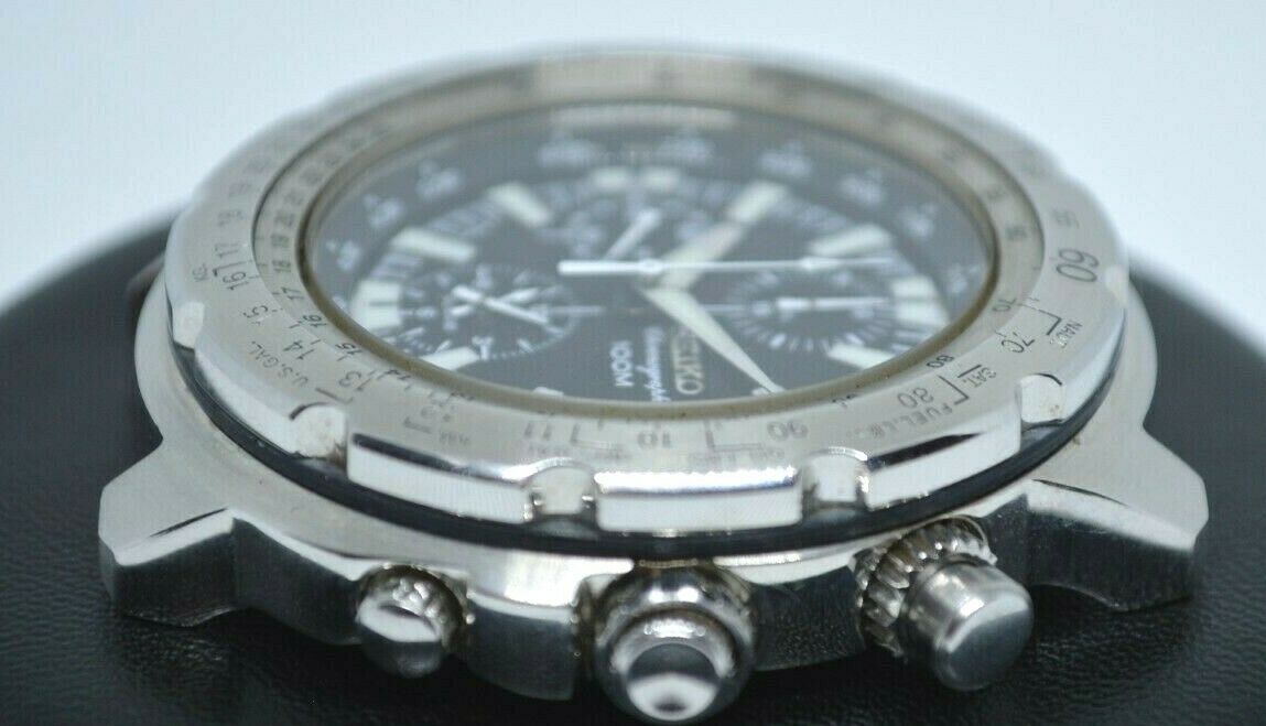 Seiko Engineer Slide Rule Bezel Chronograph 7T32 6N10 Vintage