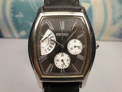SEIKO DAY/DATE RETROGRADE QUARTZ MEN'S WATCH, 5Y66-0AF0