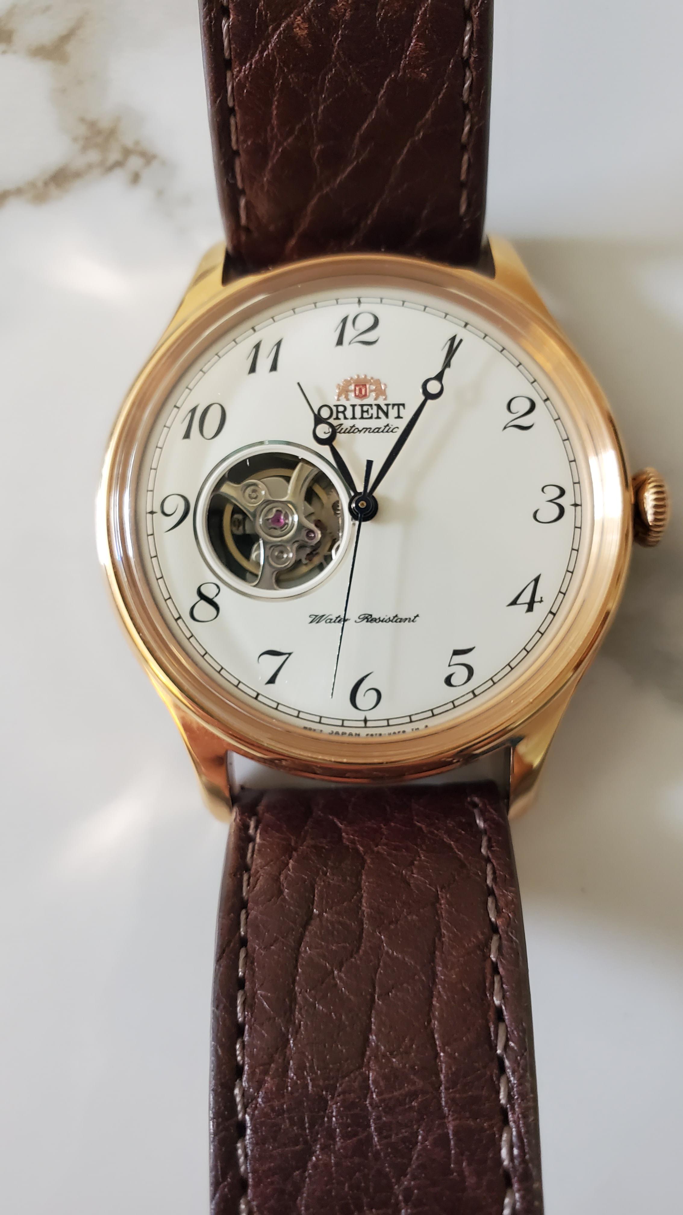 Orient bambino open online heart gold