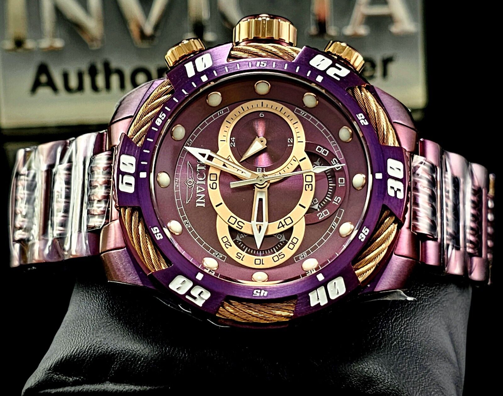 Purple and discount gold invicta watch