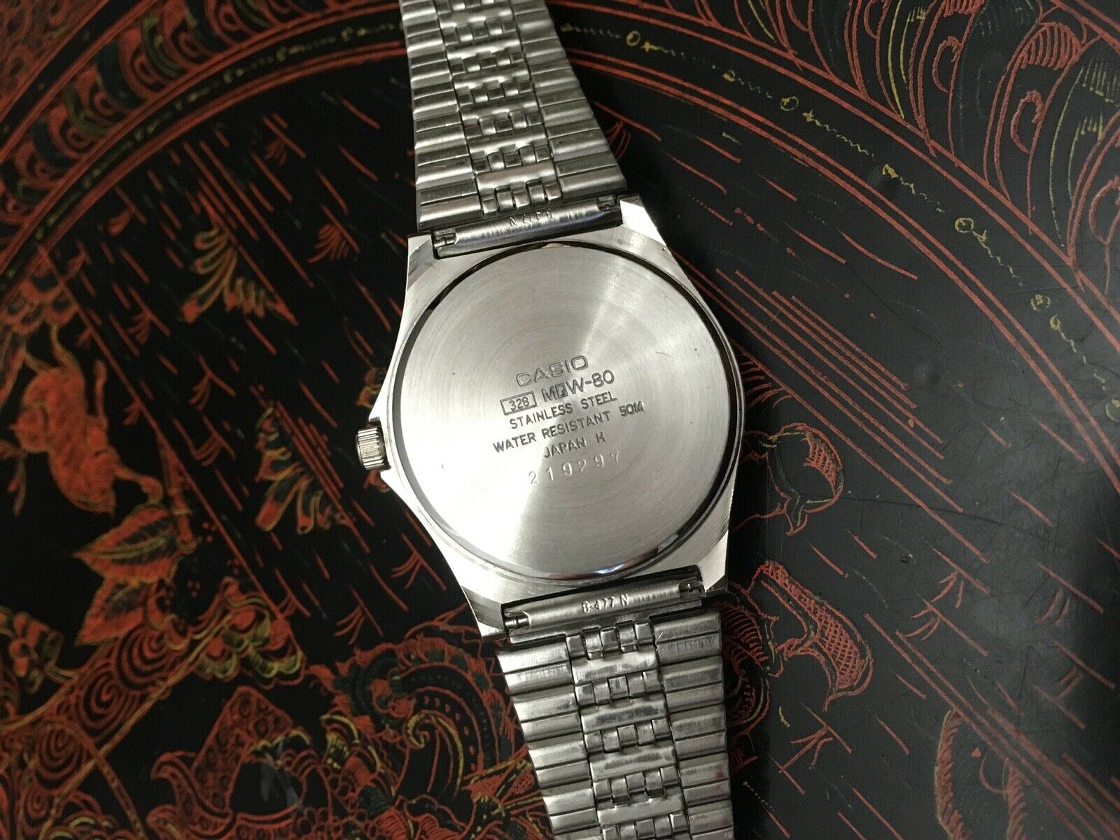 NOS Casio MQW-80 Mod 328 Stainless Steel ETA-Powered Quartz Watch 
