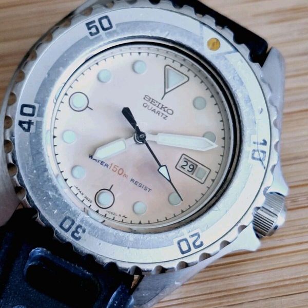 Vintage Seiko 2625-0170 Diver 150M Quartz White Dial Japan