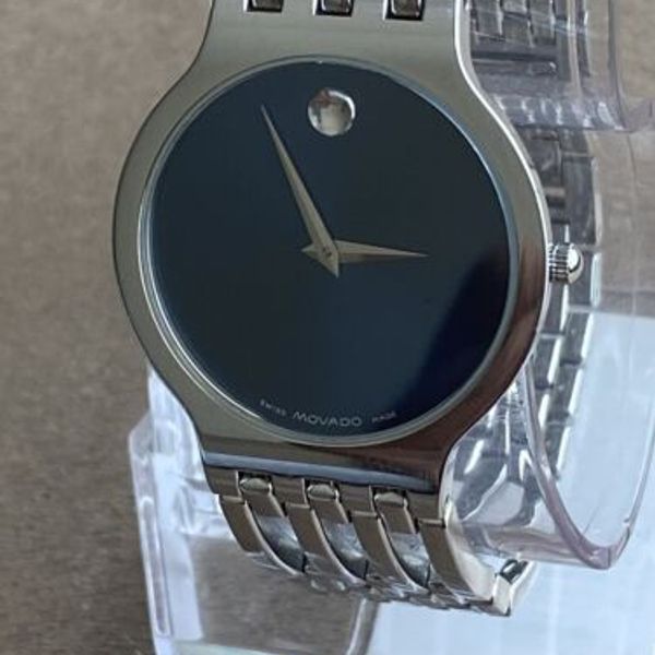 Movado Esperanza 84 G2 1881 Silver Tone & Blue Dial Men's Watch
