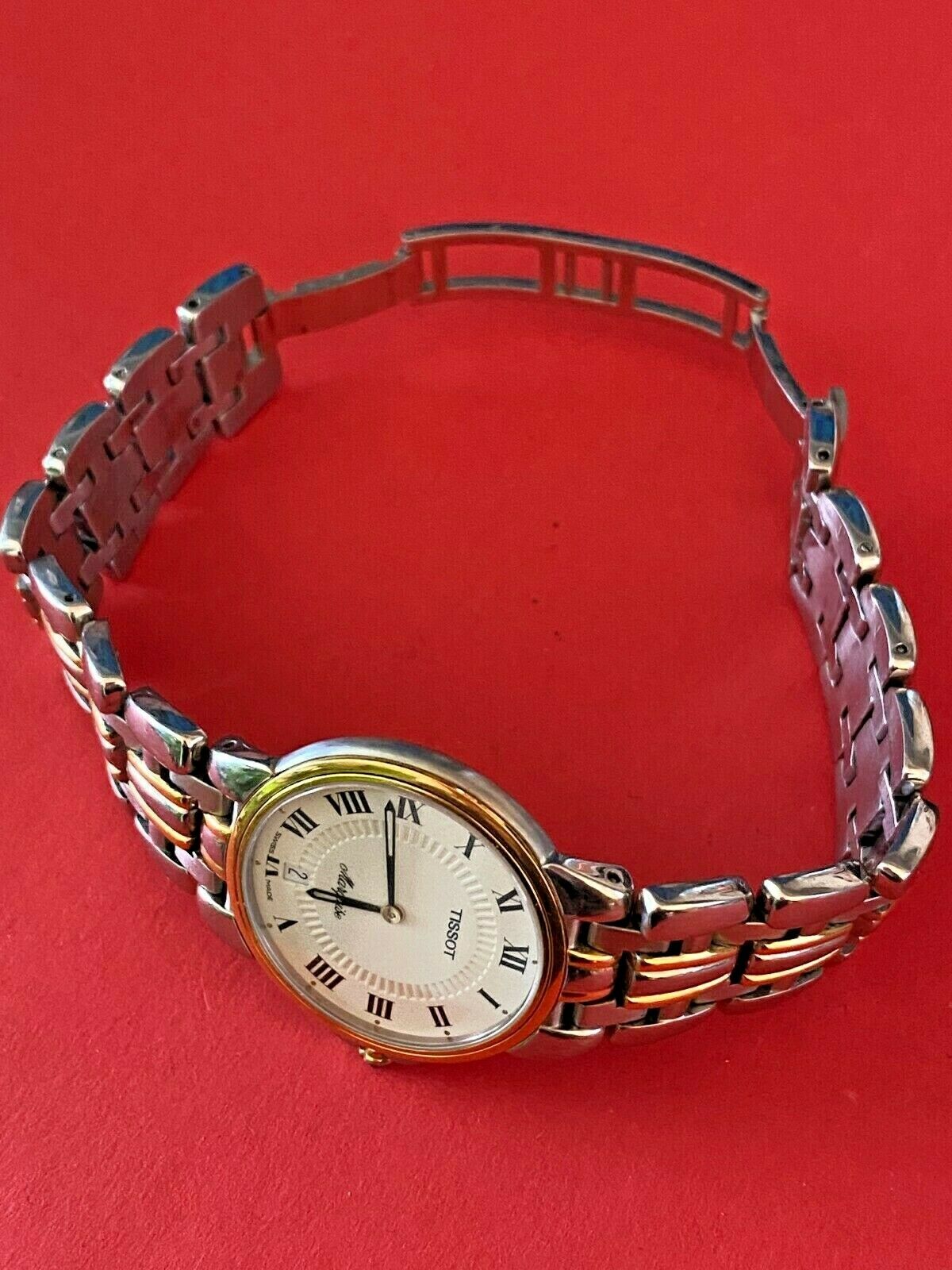 Vintage Tissot Marquise L-250 Roman Numbers Sapphire Crystal