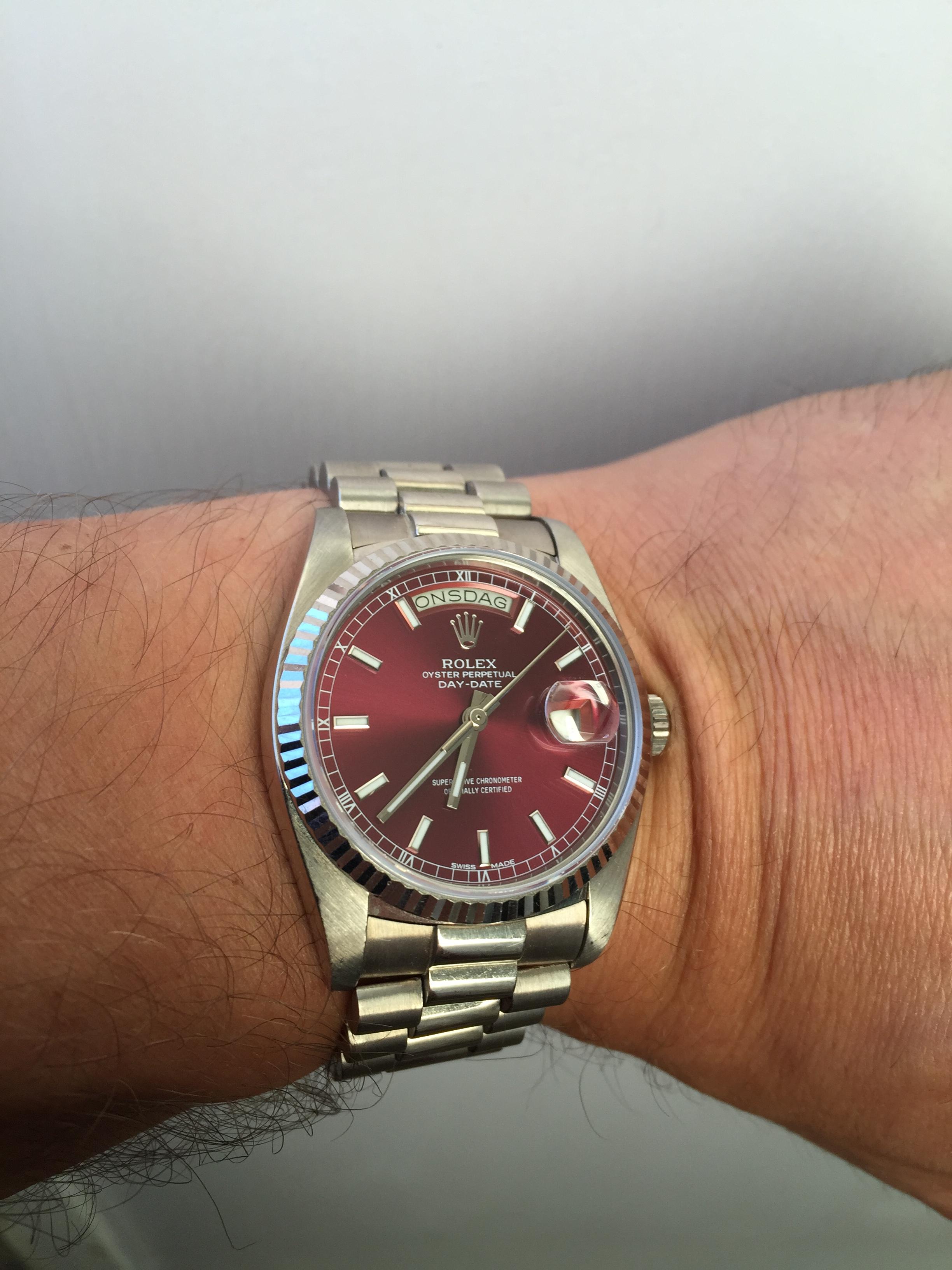 Rolex day hotsell date cherry dial