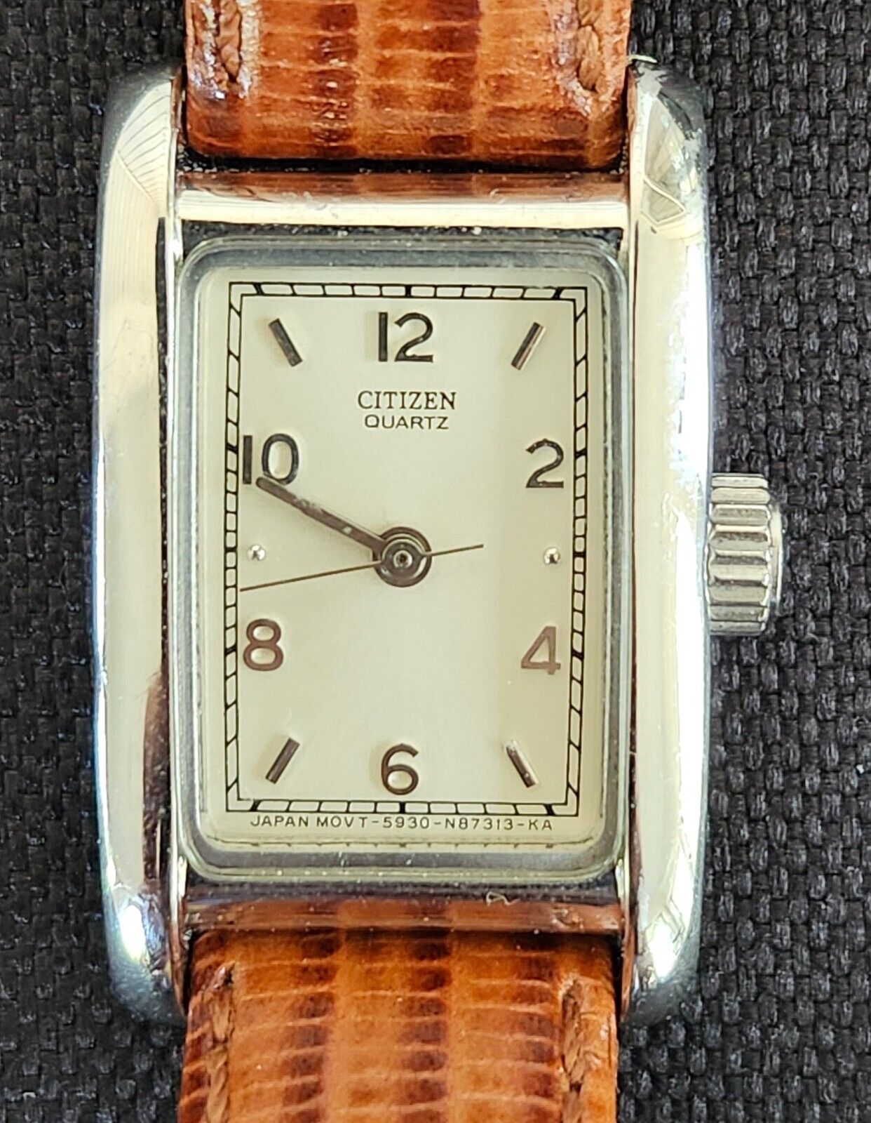 Citizen Quartz Japan 5930 S72714 Women s Watch Silver w Brown Leather Band WatchCharts Marketplace