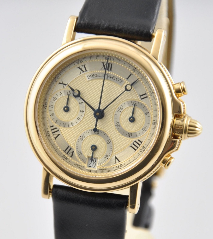 FS Breguet Marine MidSize Chronograph 33mm 18K Solid Yellow Gold