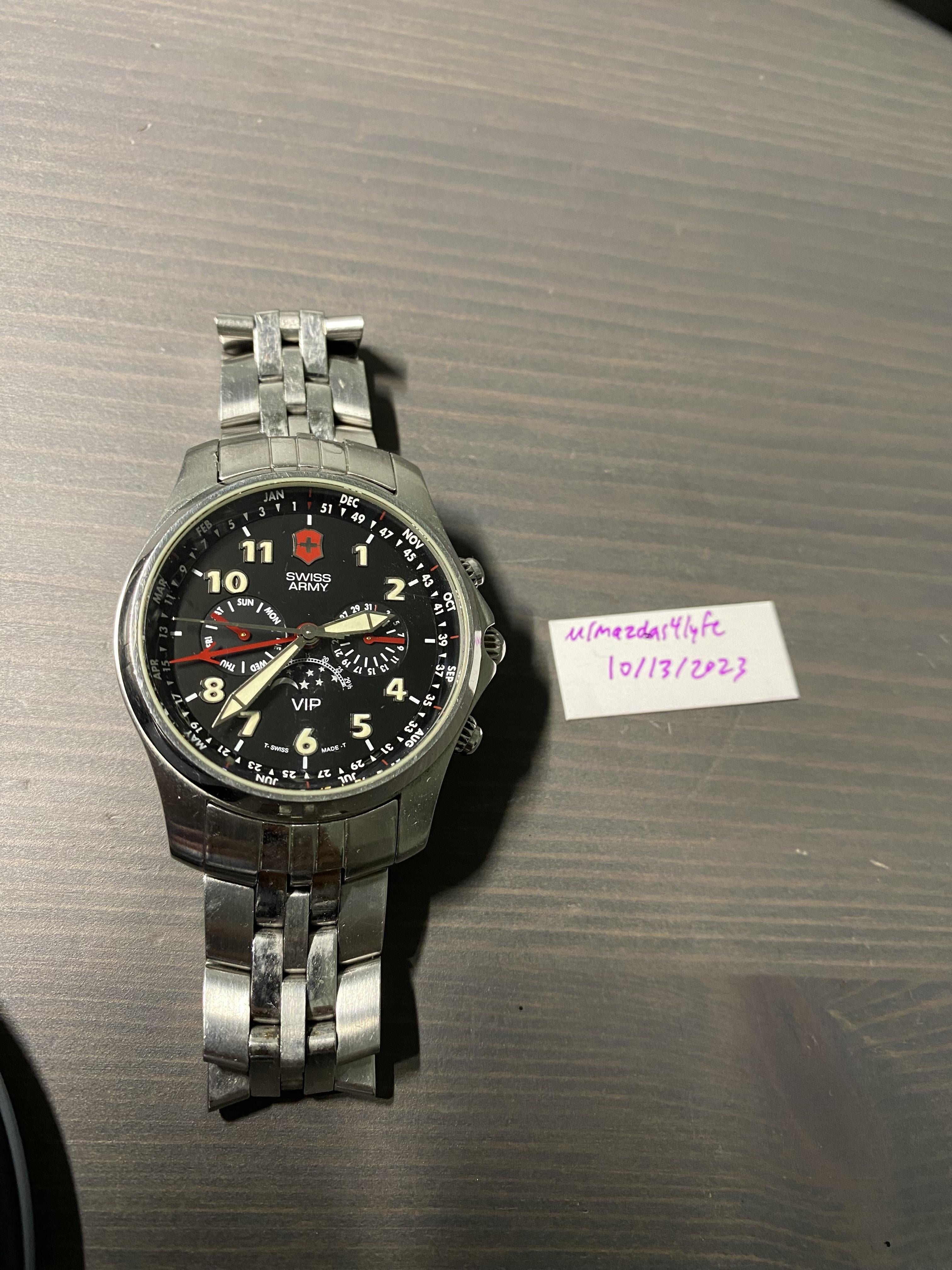 WTS repost Swiss Army VIP Series Swiss Moonphase Triple Date