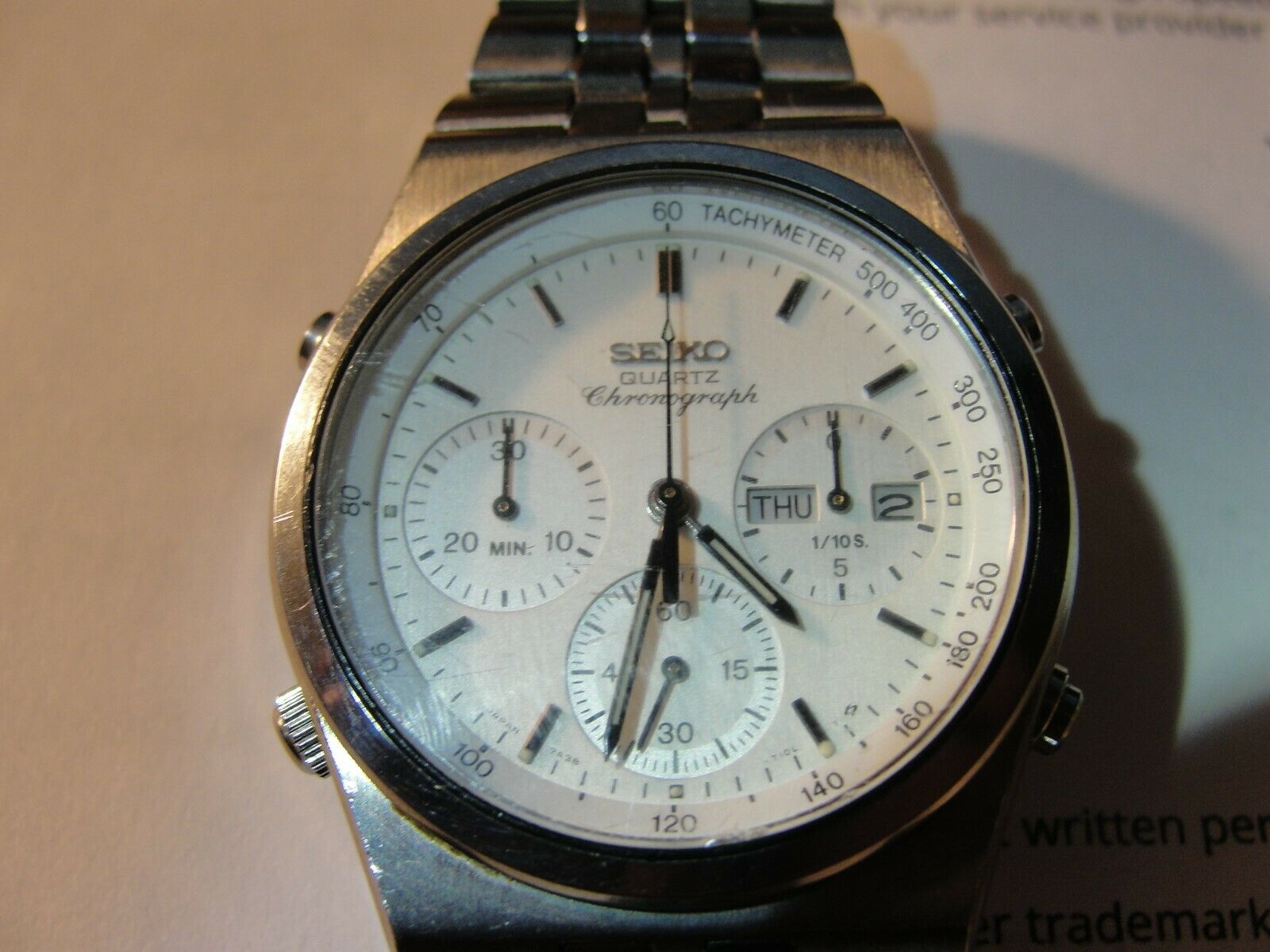 Vintage Seiko 7A38-7280 Quartz Chronograph Men's Watch | WatchCharts