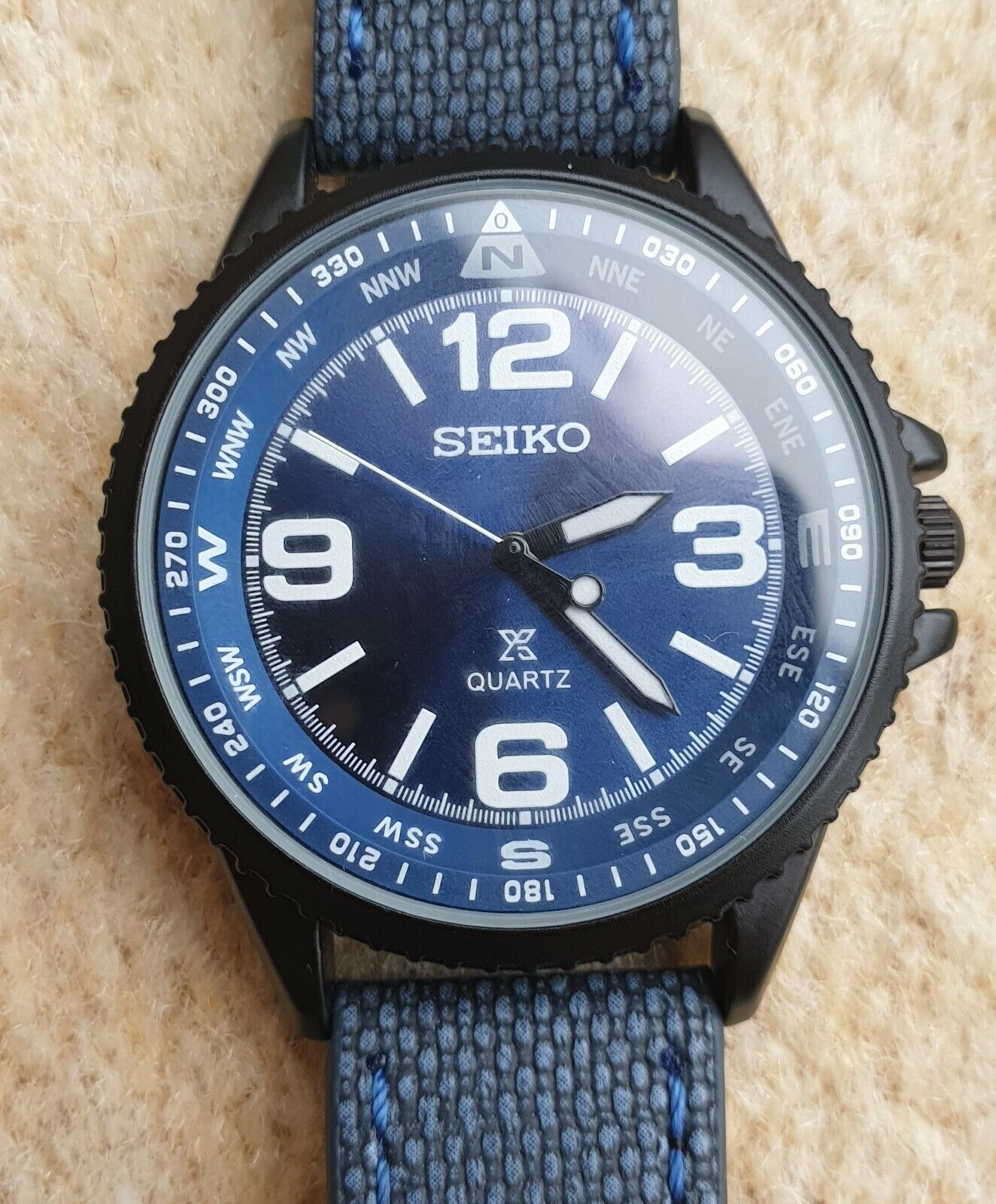 Seiko Prospex Land Blue Nylon Strap Men's Quartz Watch SRPC31K1 |  WatchCharts