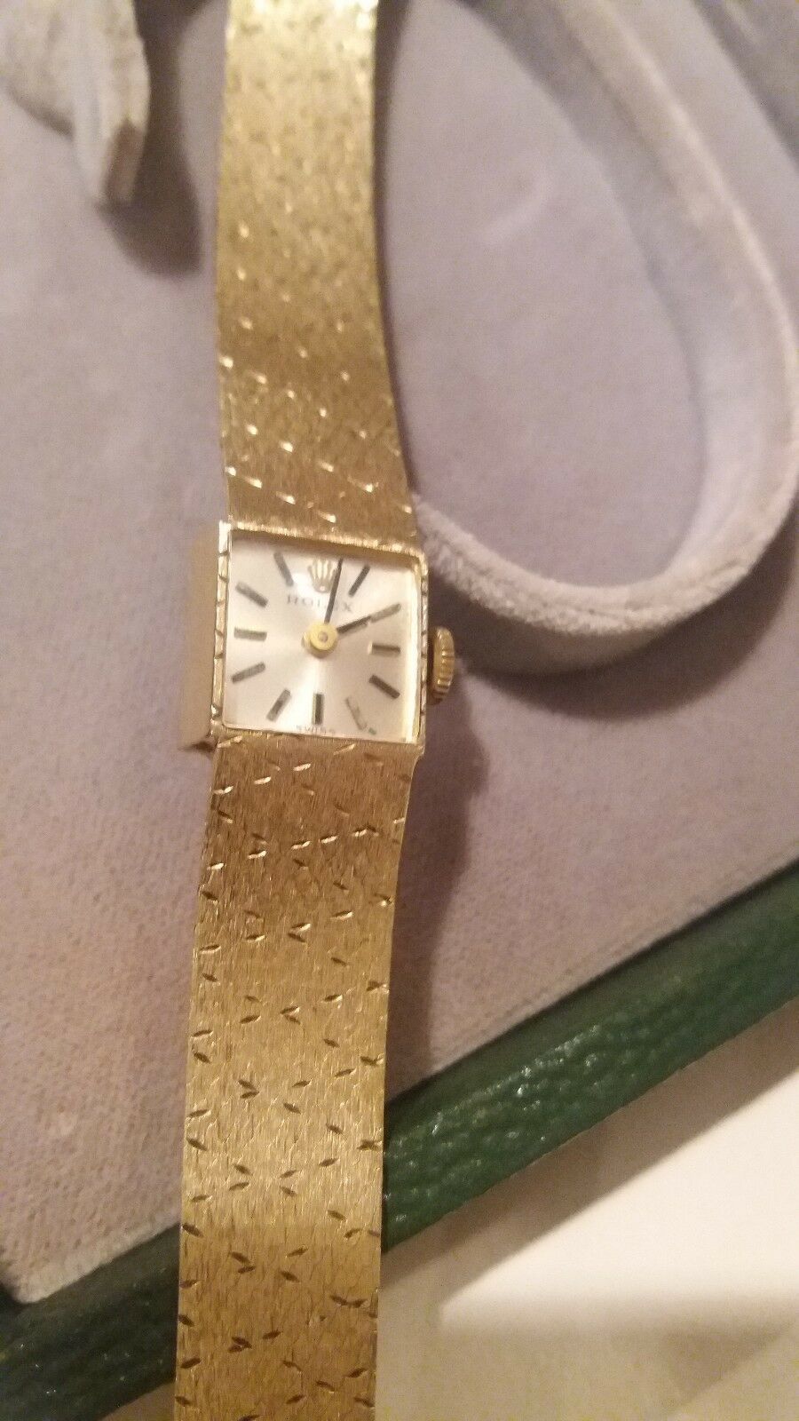 Small gold square discount watch