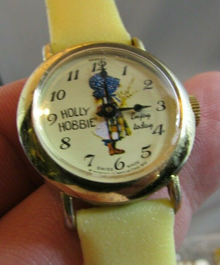 RARE Working 1972 HOLLY HOBBIE Wristwatch Bradley Watch  display picture 1