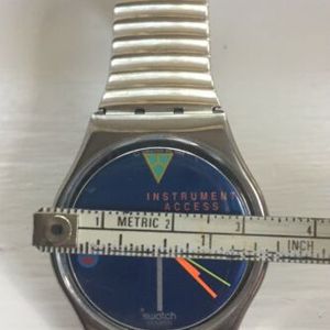 Swatch INSTRUMENT ACCESS 腕時計　稼働確認済み Retro SWATCH Swiss Watch Blue AG 1988 Instrument Access