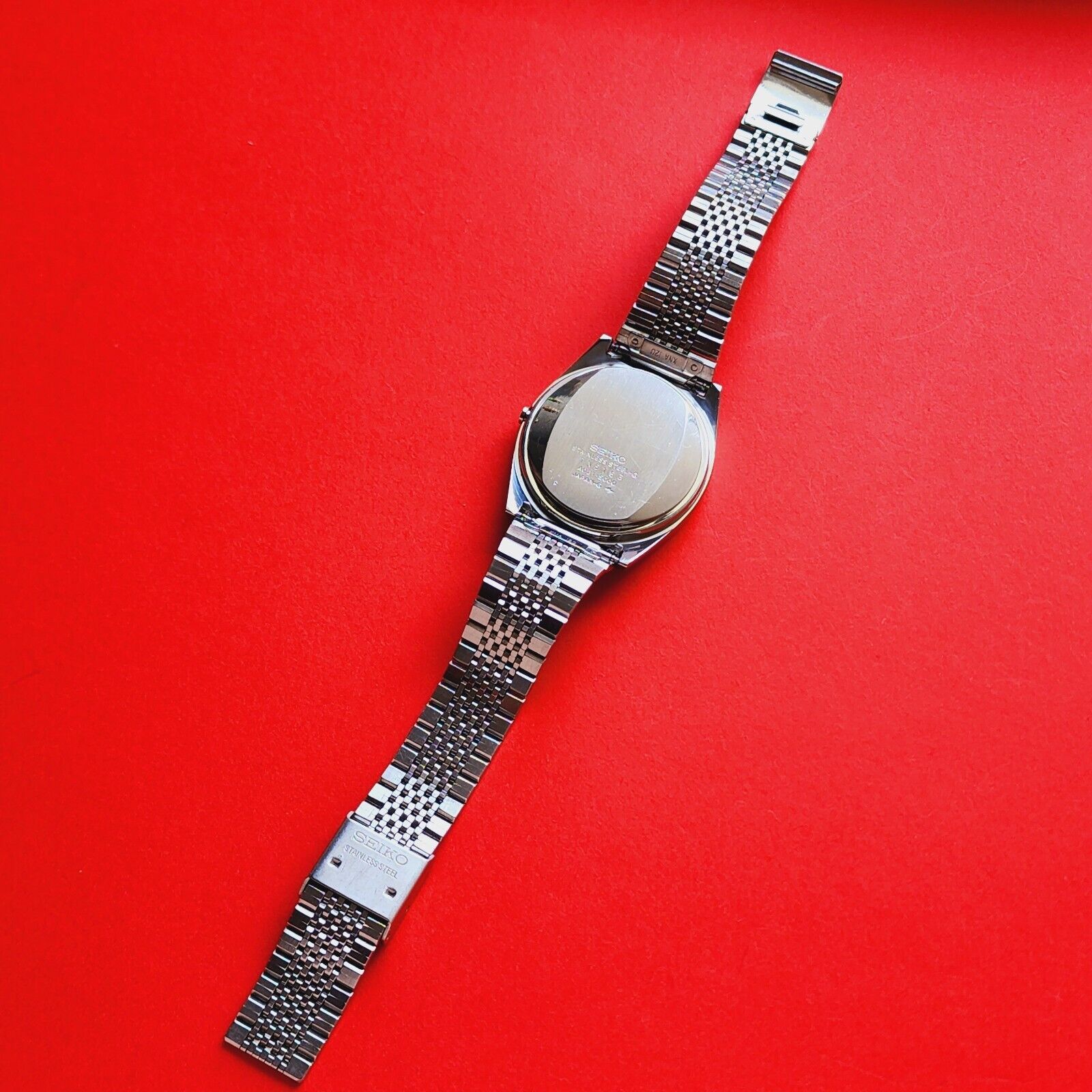 Seiko Alarm Watch Vintage LCD with Rare Brown Dial & Bracelet A021