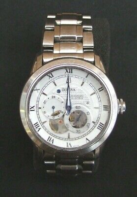 Montre Automatique Bulova 97A118 Pour Homme - Mécanique, Boîtier Acier, étanche