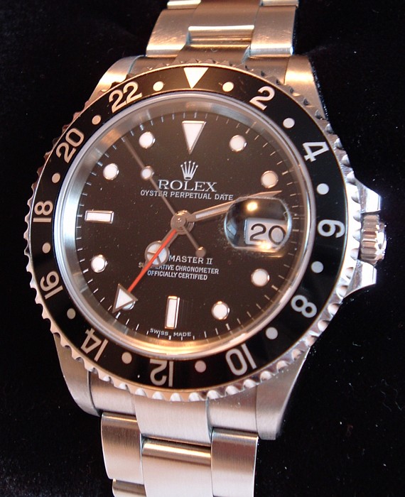 rolex oyster perpetual date gmt master ii superlative chronometer price