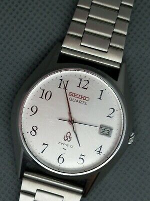 SEIKO VINTAGE NON DIGITAL WATCH TYPE II QUARTZ WHITE