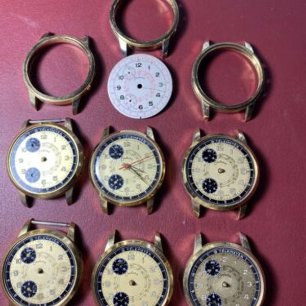 Vintage Watch Makers Swiss Endura Sport Telemeter Chronograph Watch