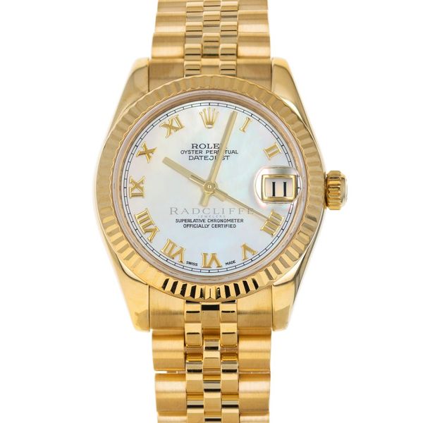 FS- Rolex 178278 V Datejust Mid-Size Mother of Pearl 18 Karat Yellow ...