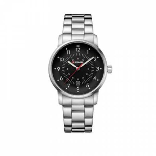 Men's Black Black Stainless Silver Steel Bracelet Watch Watch Silver