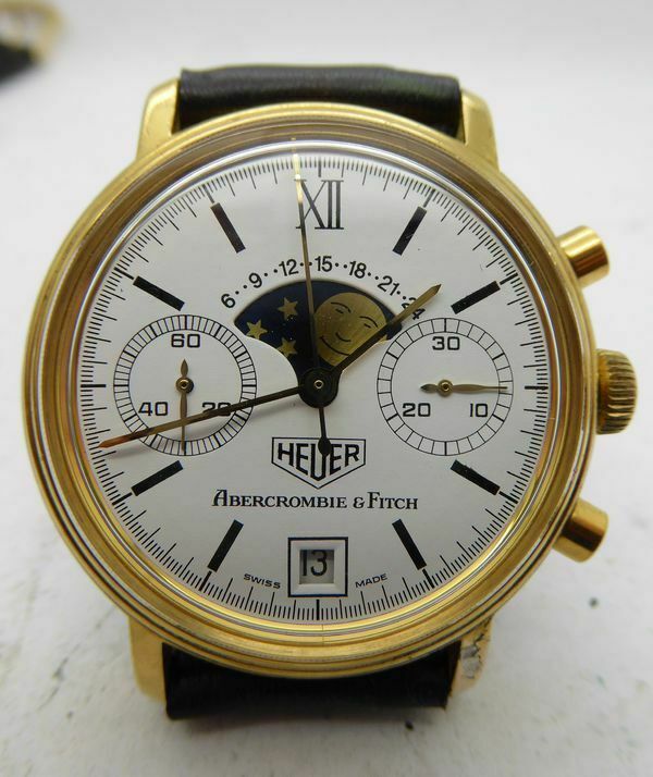 Vintage HEUER ABERCROMBIE FITCH MOONPHASE CHRONOGRAPH VALJOUX