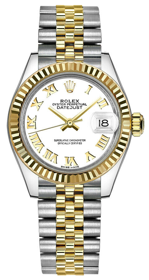 rolex datejust 28mm two tone