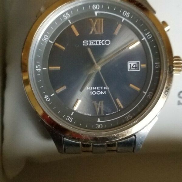 Seiko Kinetic M100 Watch with Date Display and Presentation Case |  WatchCharts